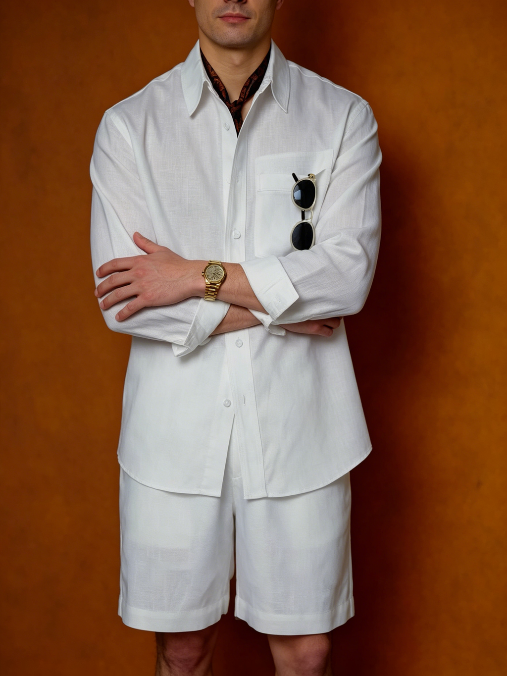 Men's Commuter Breathable Comfortable Shirt + Shorts Set