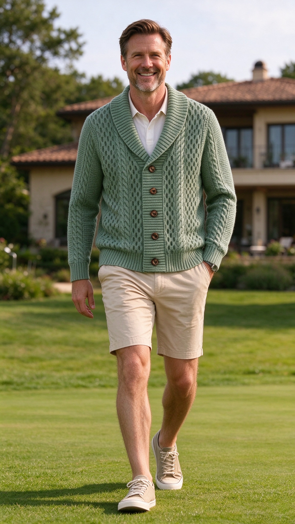 Men's Retro Knit Cardigan