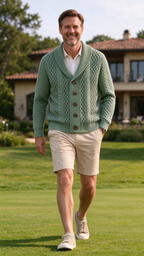 Men's Retro Knit Cardigan
