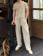 Men's Crewneck Comfortable Casual Short-Sleeve Set