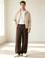Men's Old Money Lyocell Tencel Straight-Leg Casual Trousers