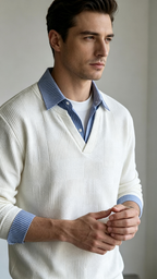 Men's Casual Mock Two-Piece Sweatshirt