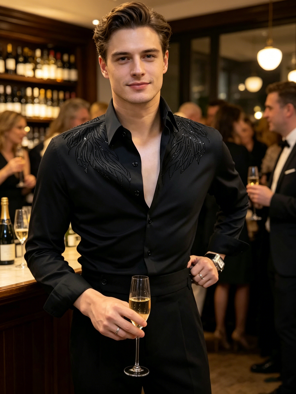 Premium Craft Rhinestone Men's Shirt