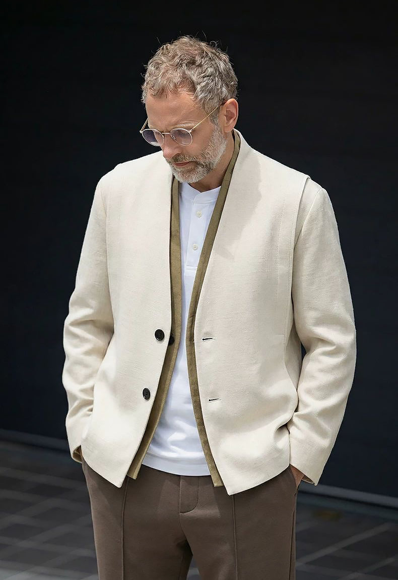 Minimalist Layered Breathable Suit Jacket