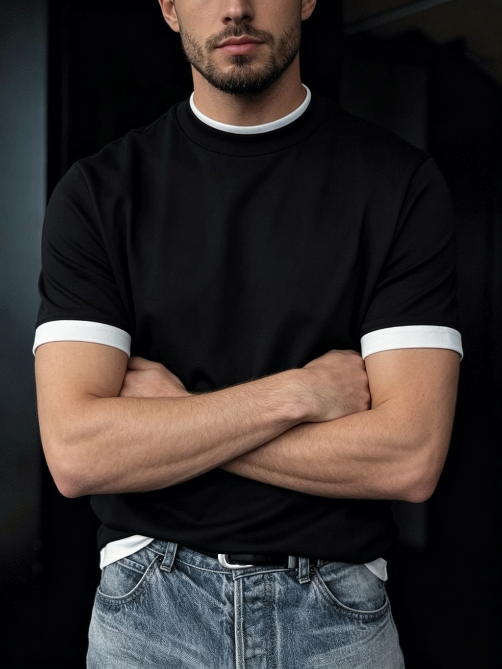 Men's Comfortable Faux Twinset Short-Sleeve T-Shirt