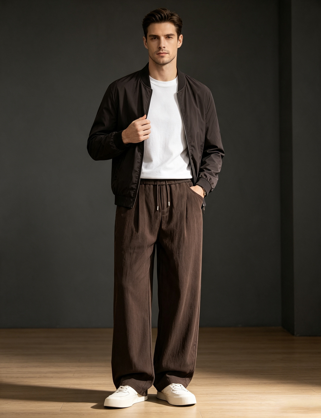 Men's Old Money Lyocell Tencel Straight-Leg Casual Trousers