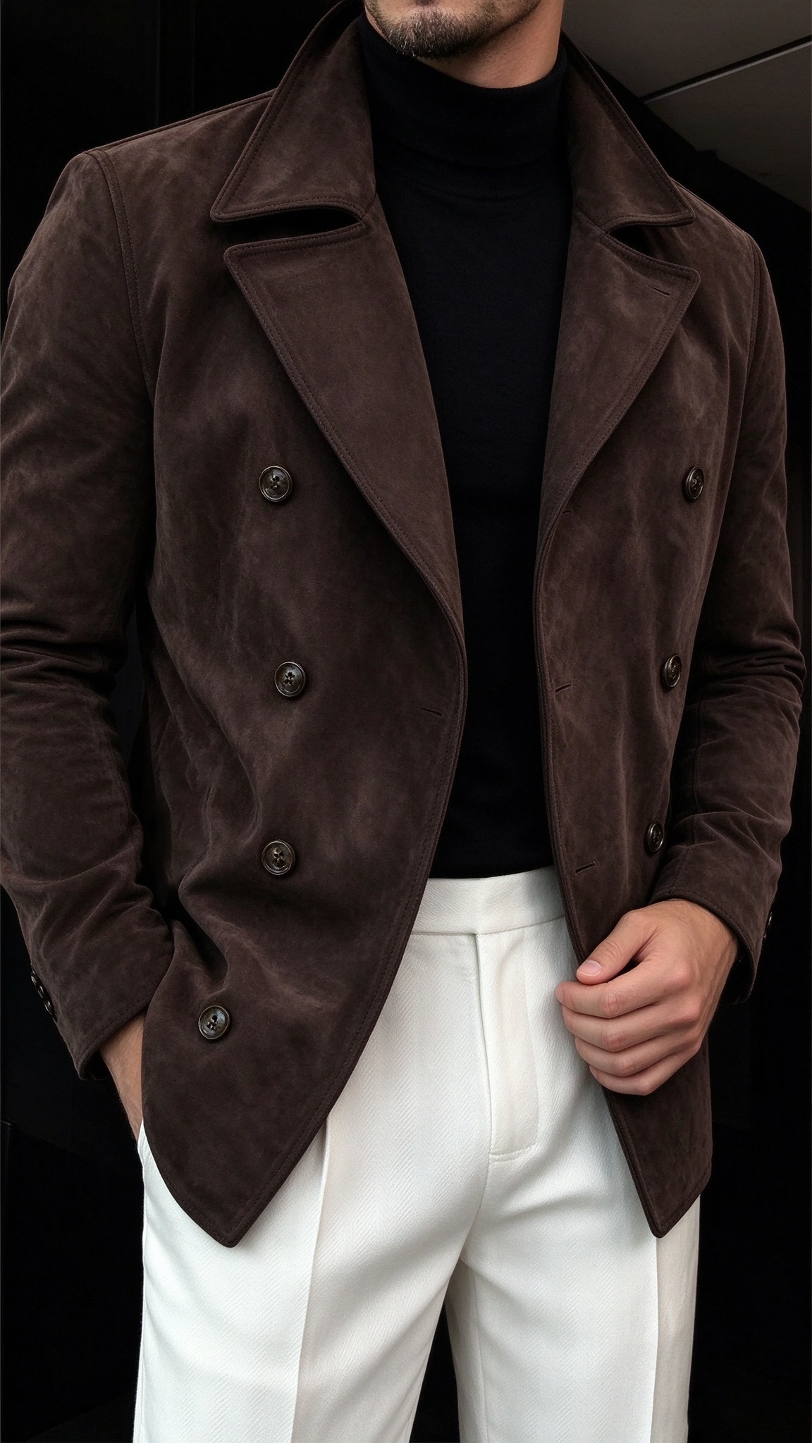 Men's Vintage Double-Breasted Jacket