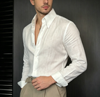 Men's Premium Solid Color Casual Slim-Fit Shirt
