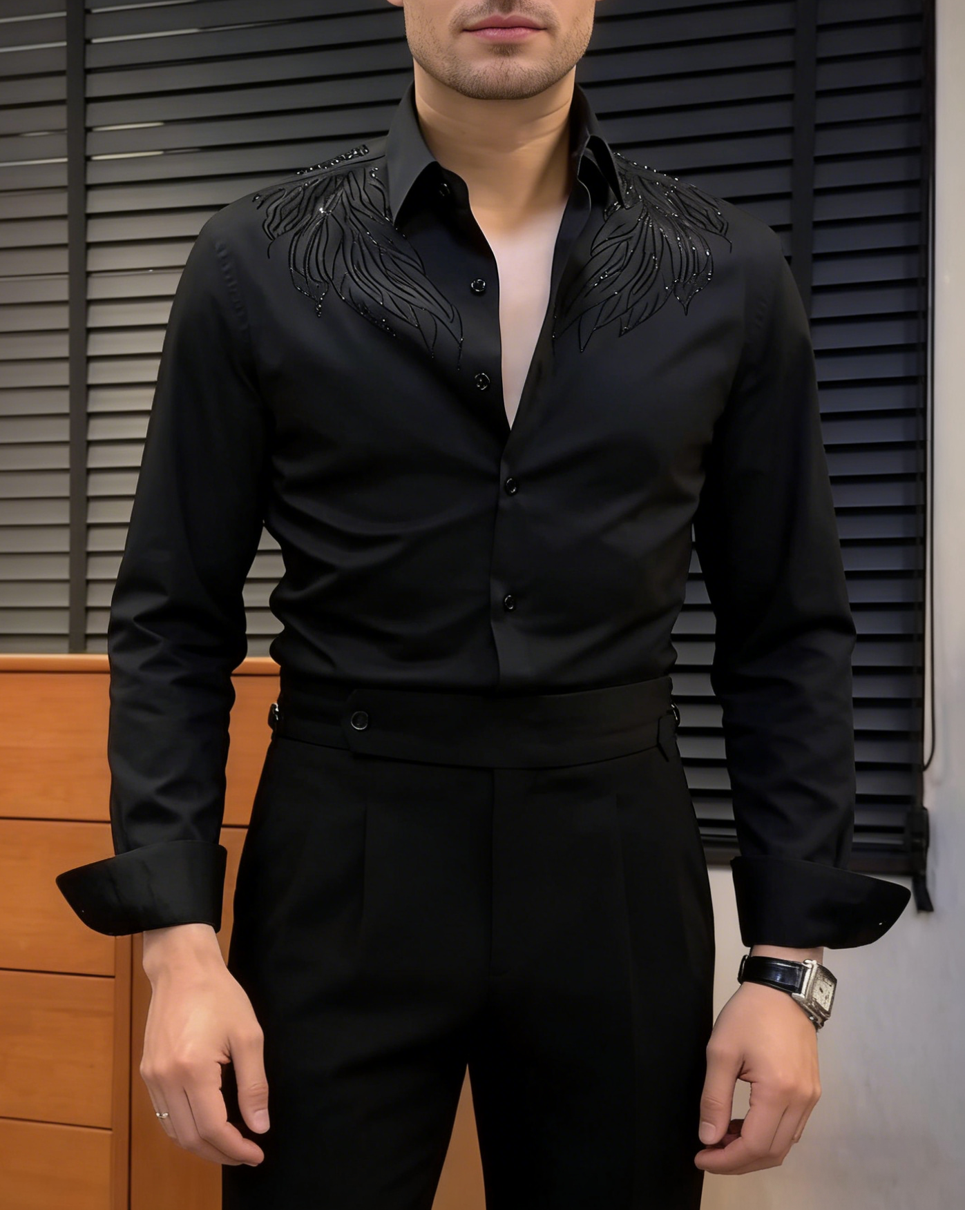 Premium Craft Rhinestone Men's Shirt