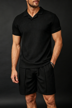 Men's Premium Breathable Polo & Shorts Matching Set