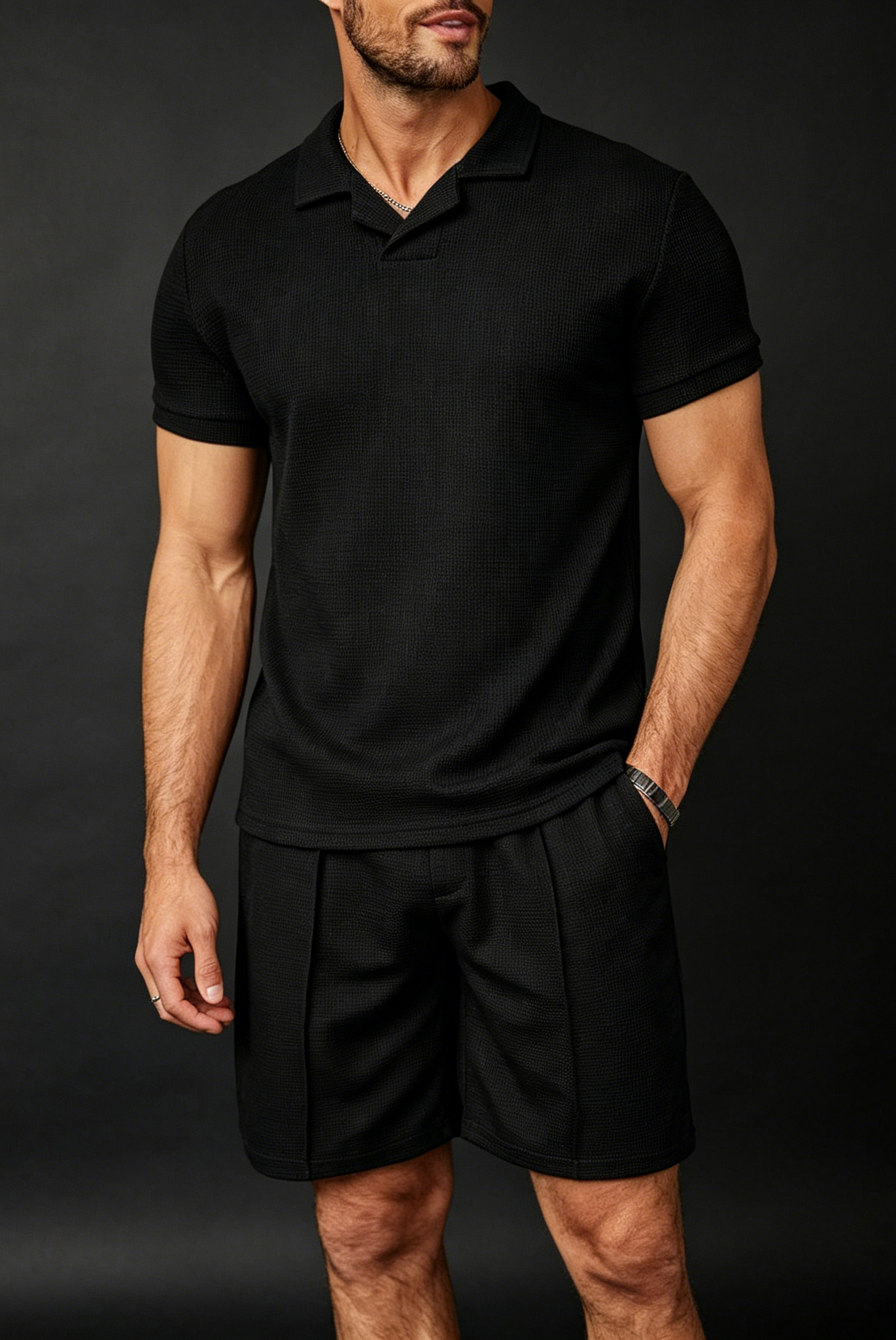Men's Premium Breathable Polo & Shorts Matching Set