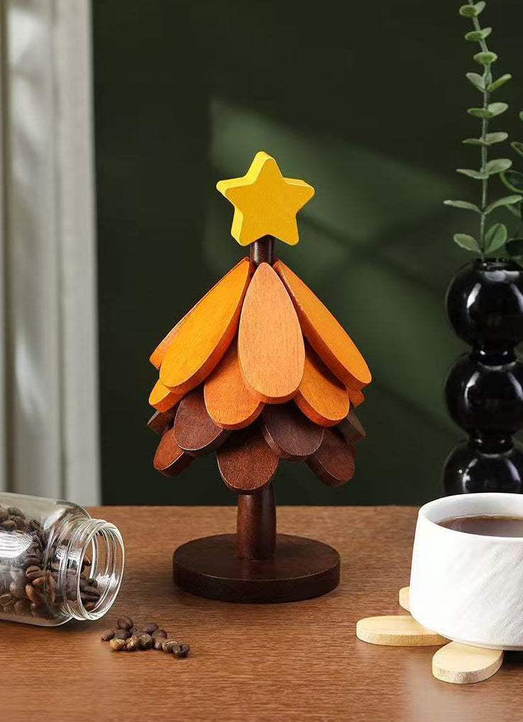 Christmas Tree Wooden Heat Insulation Trivet