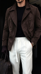 Men's Vintage Double-Breasted Jacket