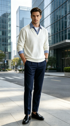 Men's Casual Mock Two-Piece Sweatshirt