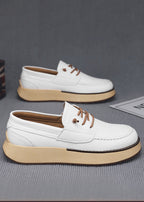 Men’s Thick-Soled Slip-On Loafers — British Style Business Shoes