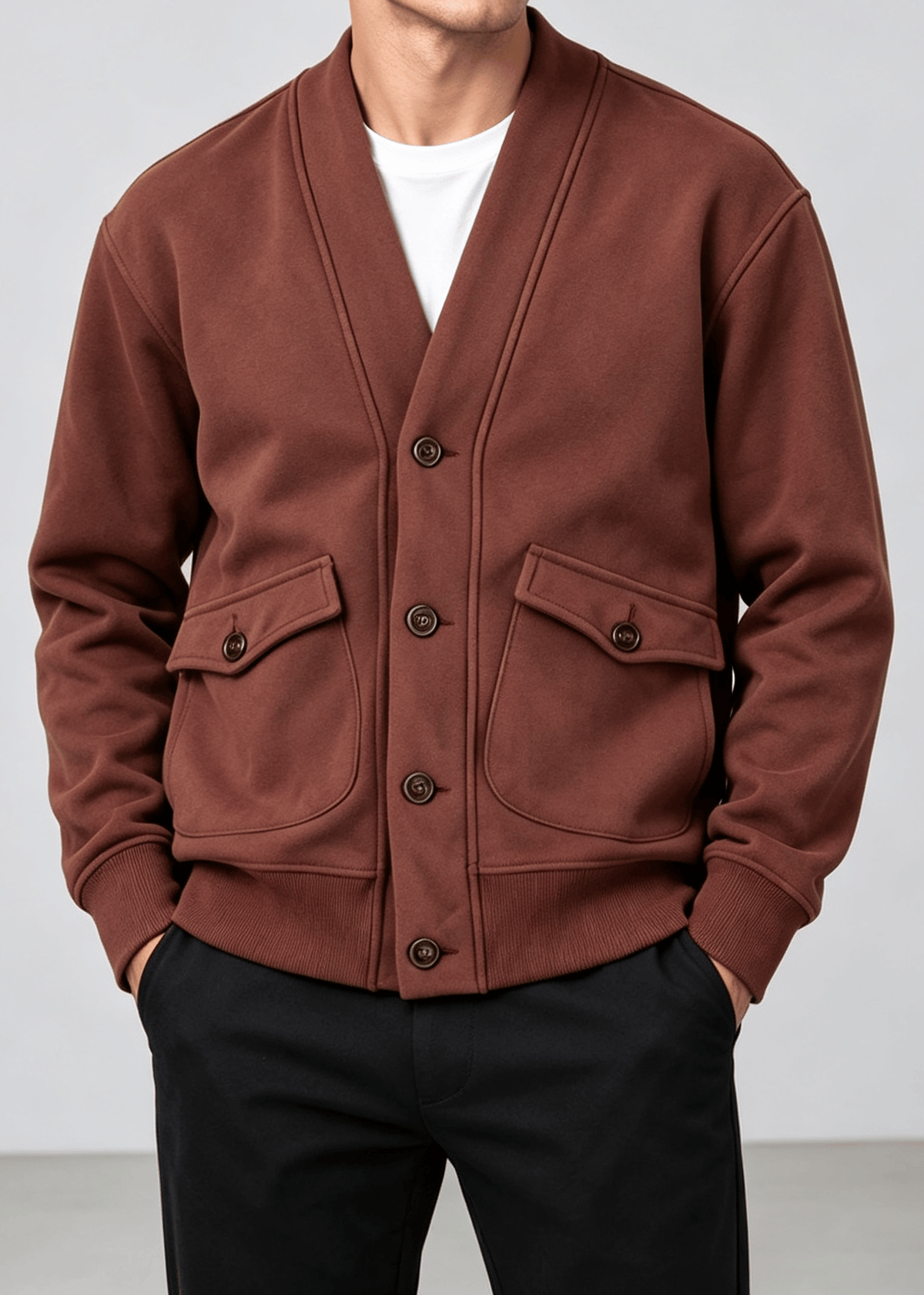 Men's Vintage Heavyweight Knit Cardigan Jacket
