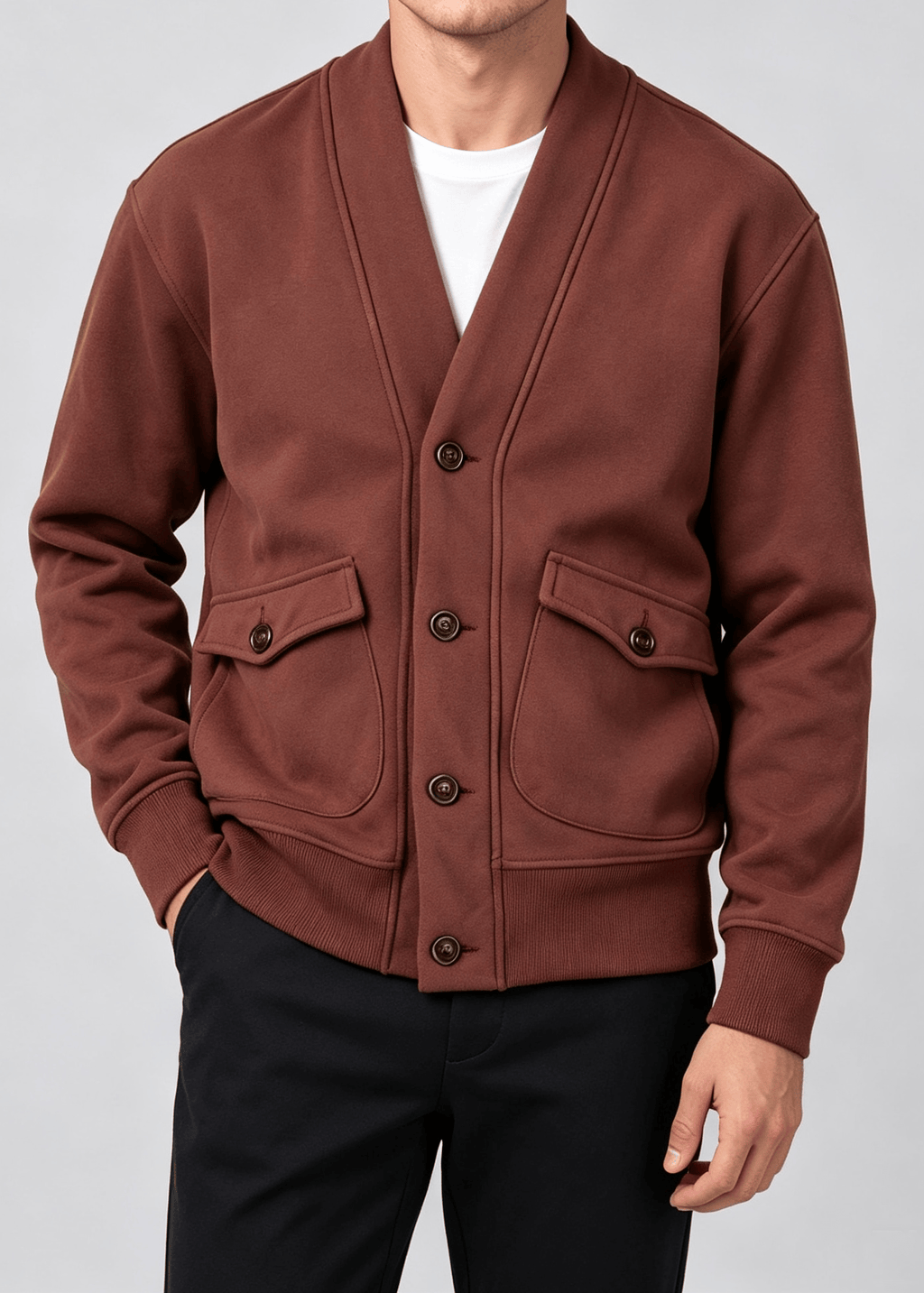Men's Vintage Heavyweight Knit Cardigan Jacket