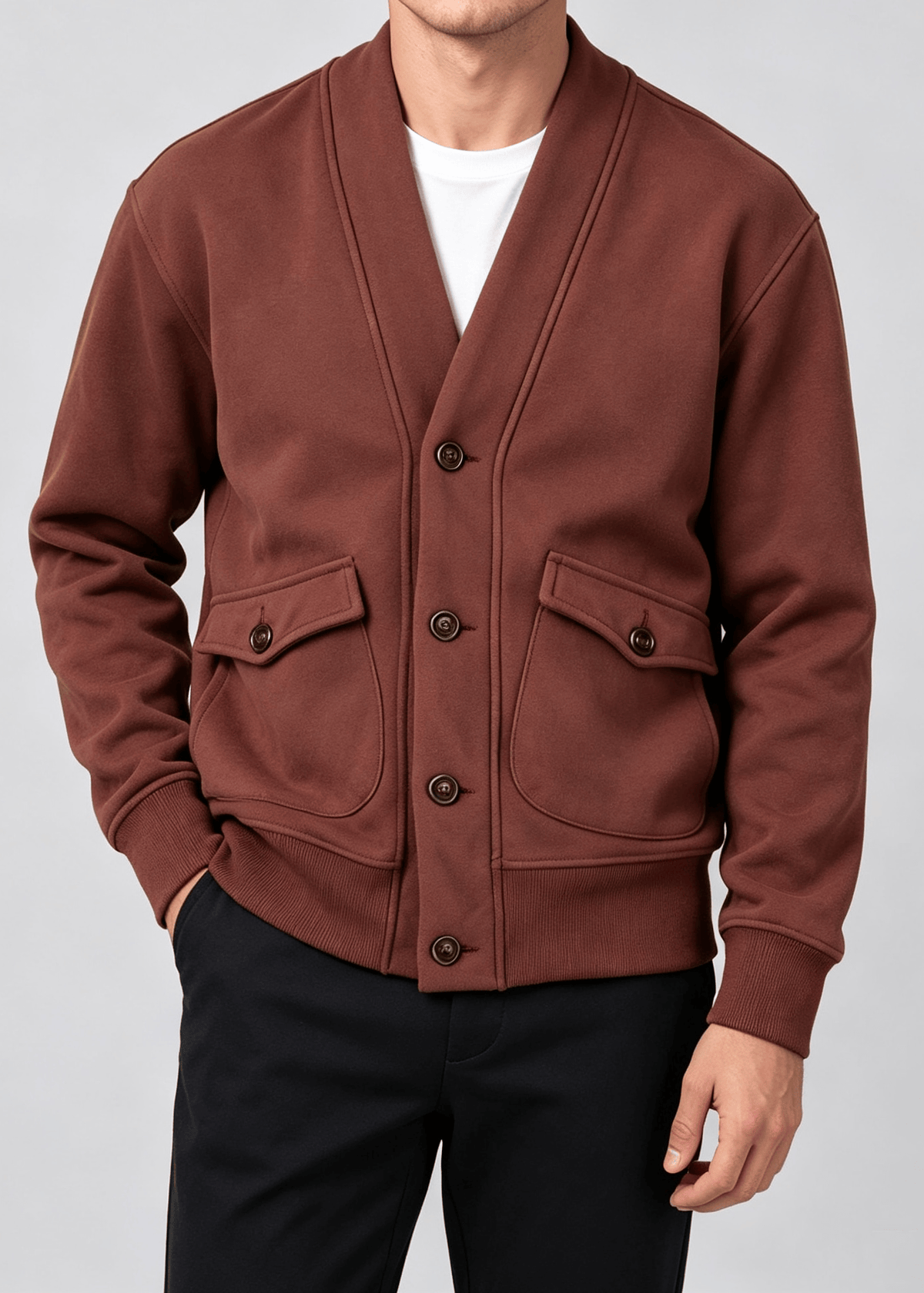 Men's Vintage Heavyweight Knit Cardigan Jacket