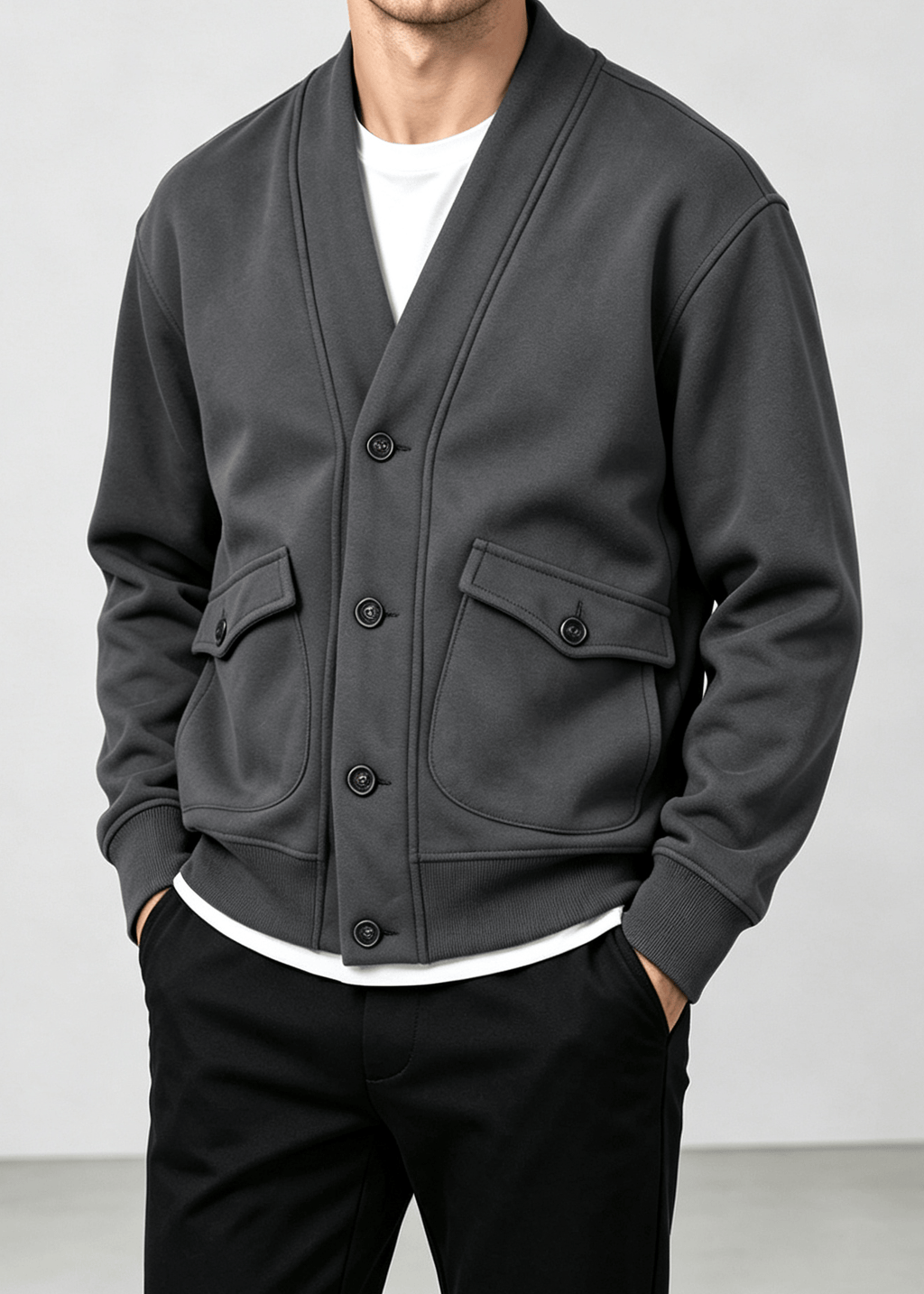 Men's Vintage Heavyweight Knit Cardigan Jacket