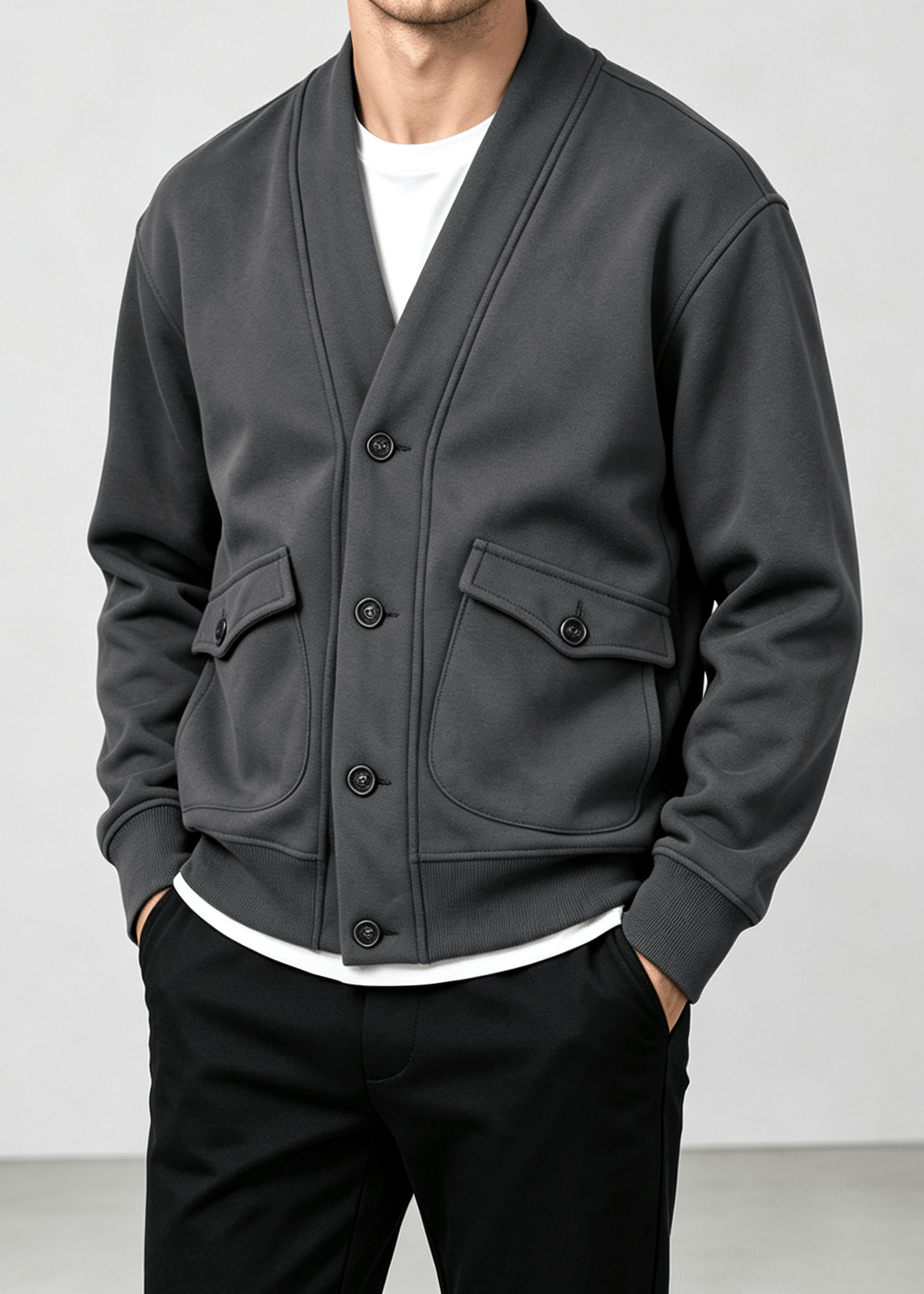 Men's Vintage Heavyweight Knit Cardigan Jacket