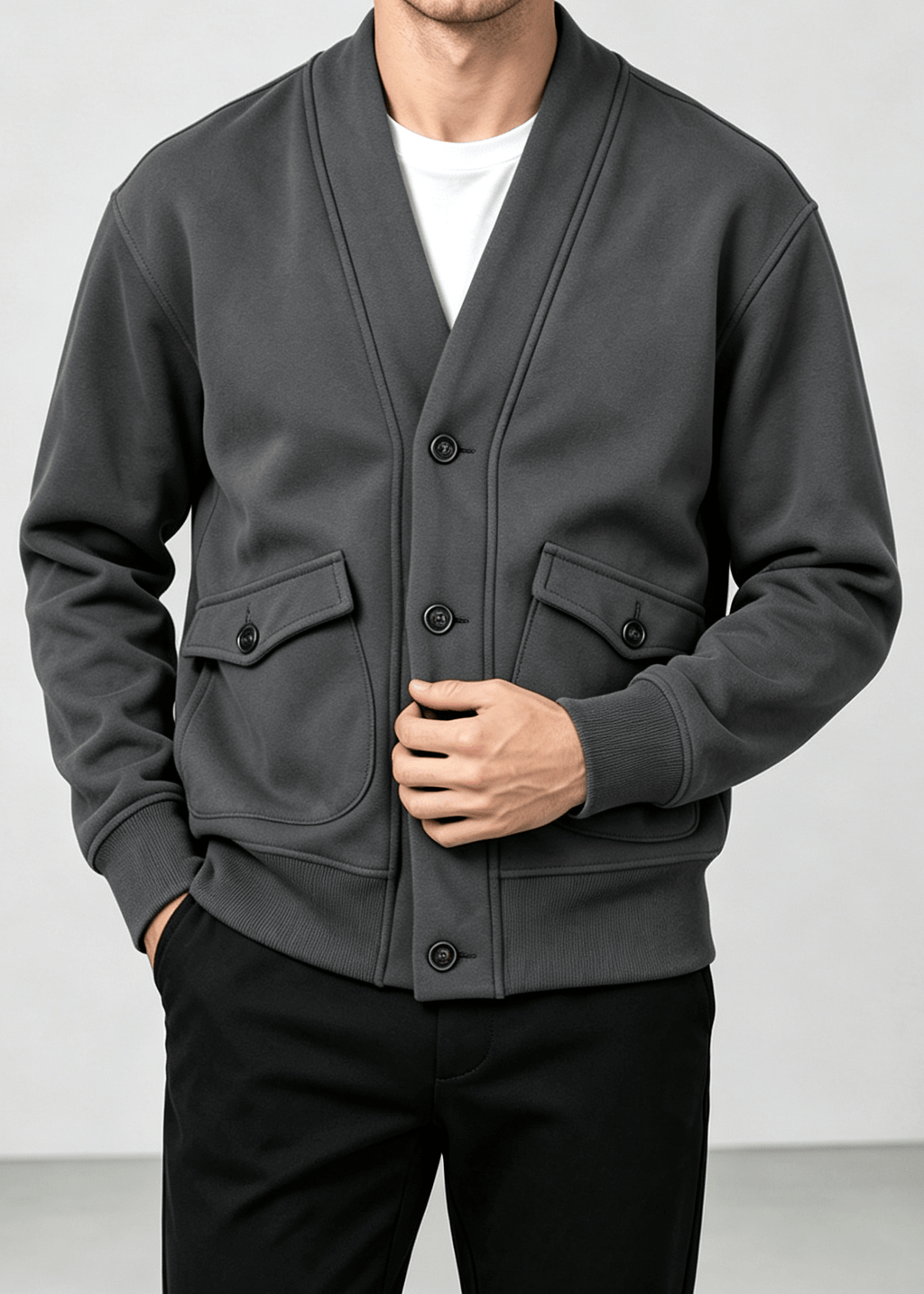 Men's Vintage Heavyweight Knit Cardigan Jacket