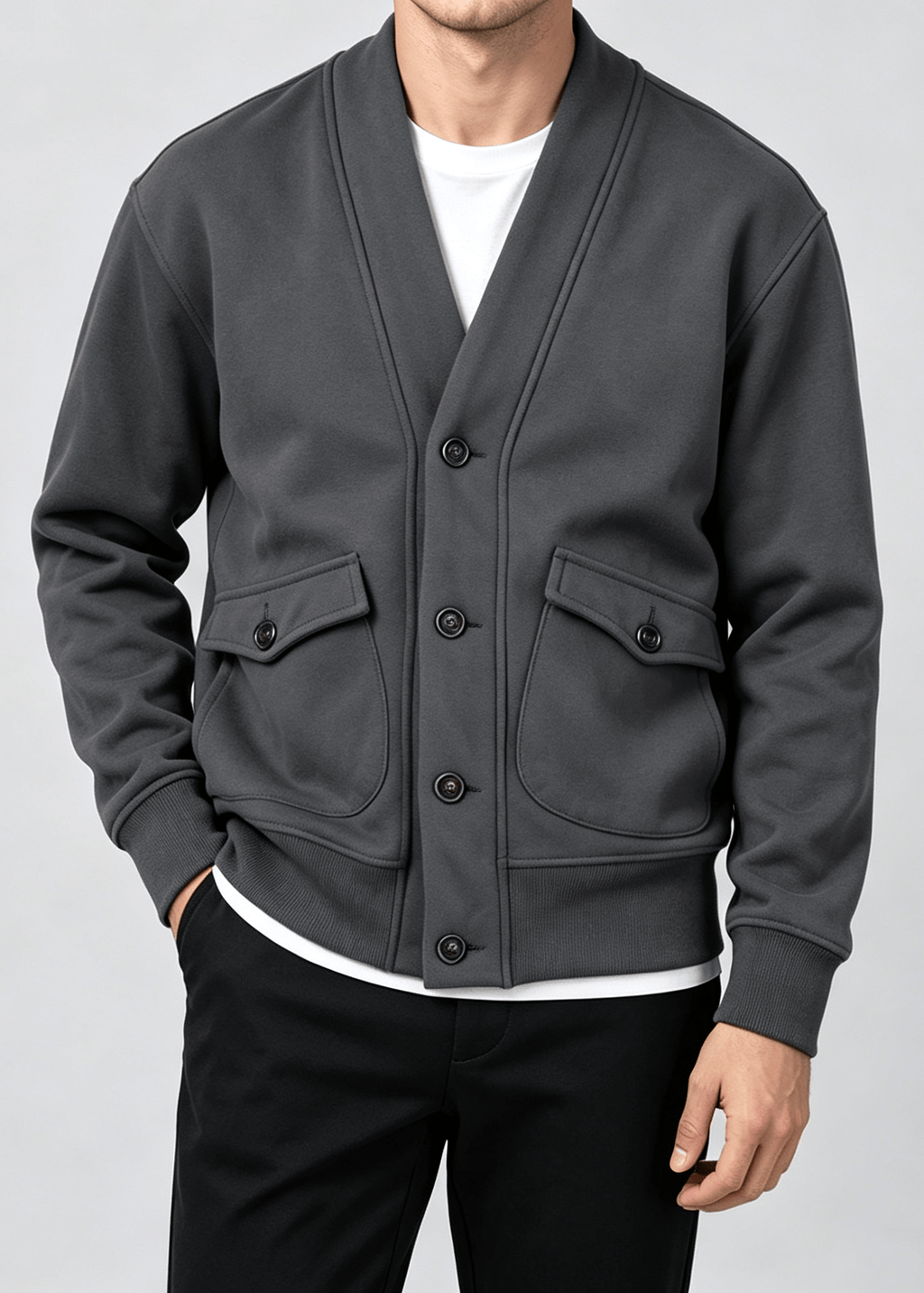 Men's Vintage Heavyweight Knit Cardigan Jacket
