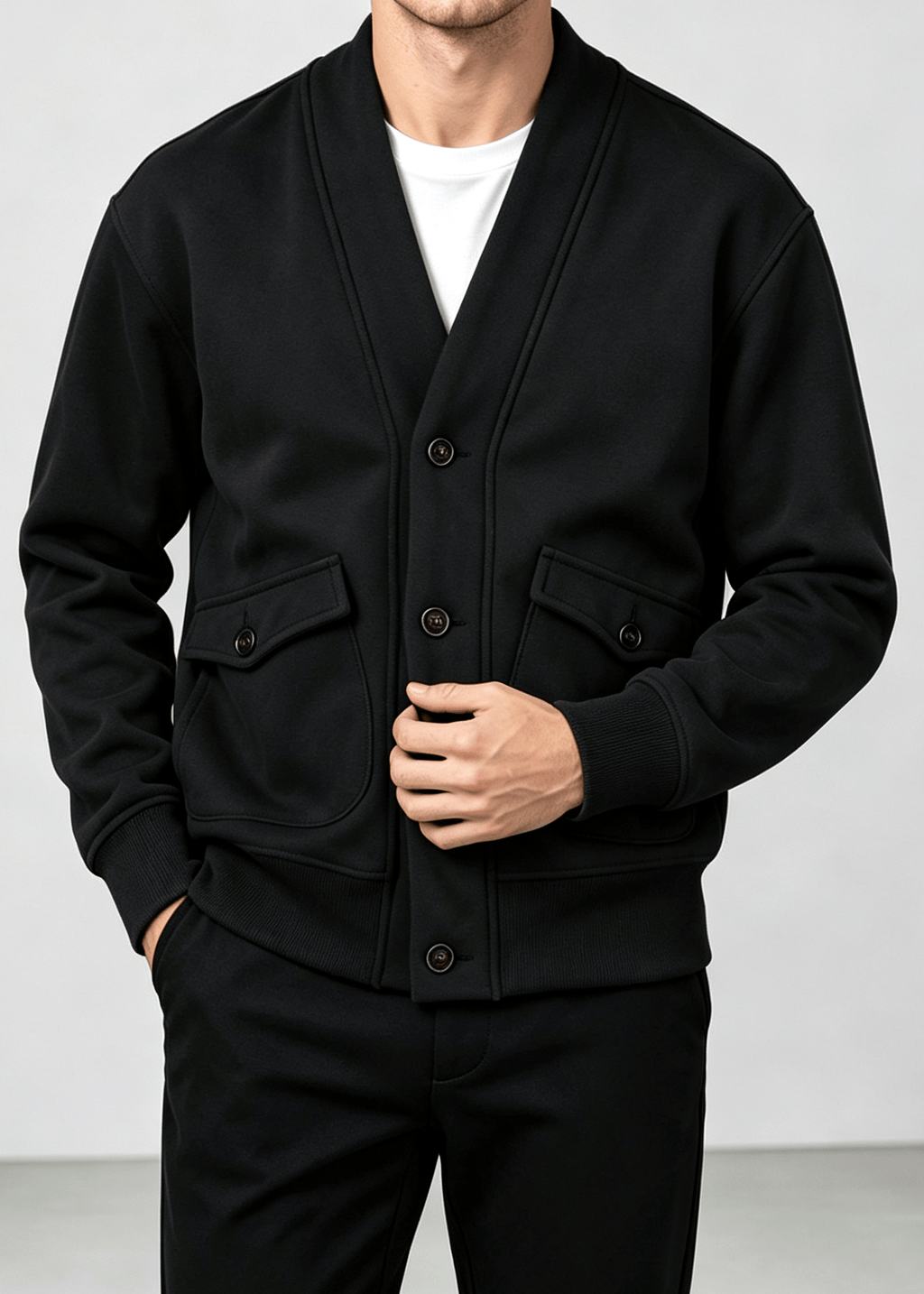 Men's Vintage Heavyweight Knit Cardigan Jacket