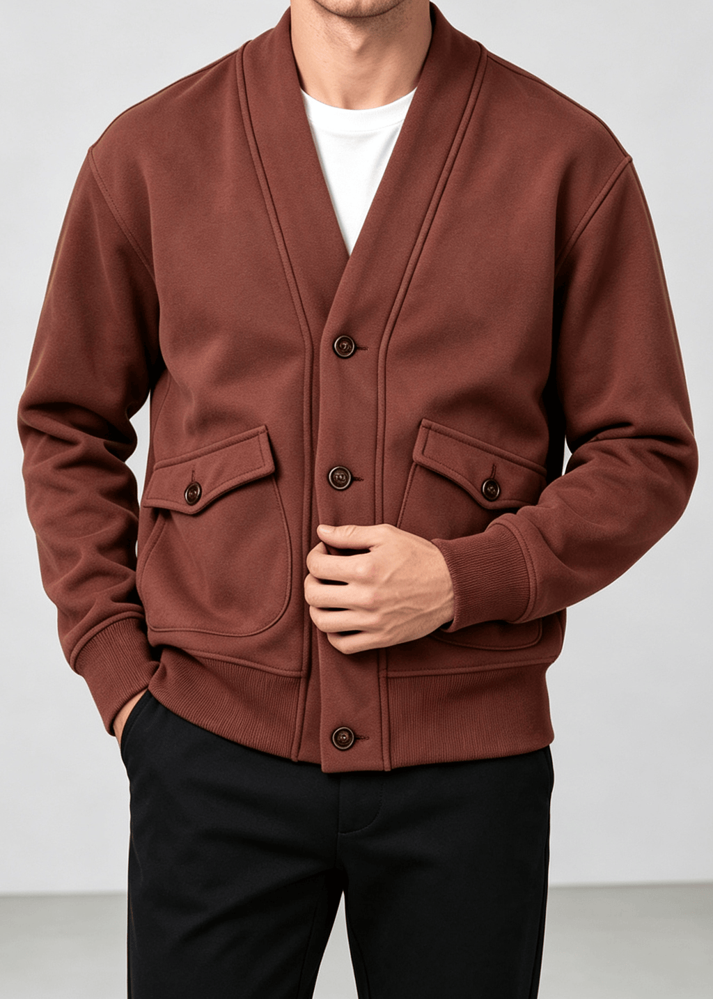 Men's Vintage Heavyweight Knit Cardigan Jacket