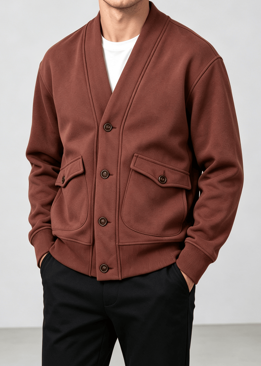 Men's Vintage Heavyweight Knit Cardigan Jacket
