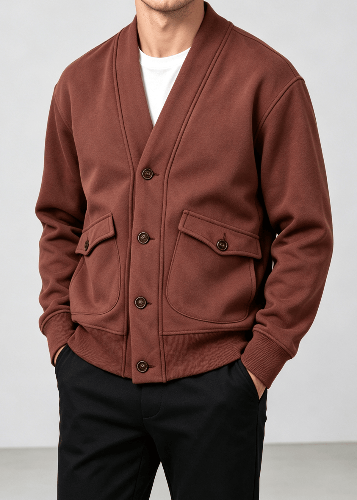 Men's Vintage Heavyweight Knit Cardigan Jacket