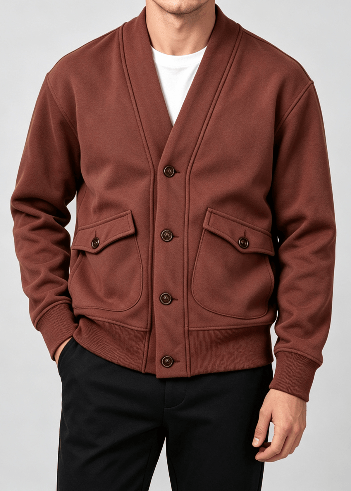 Men's Vintage Heavyweight Knit Cardigan Jacket