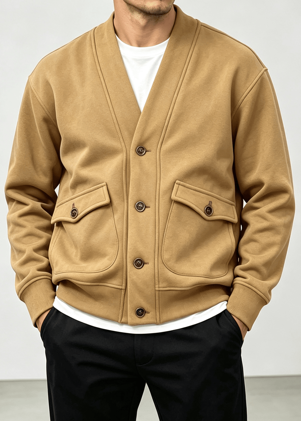 Men's Vintage Heavyweight Knit Cardigan Jacket