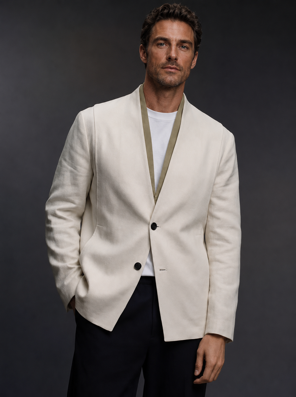 Minimalist Layered Breathable Suit Jacket
