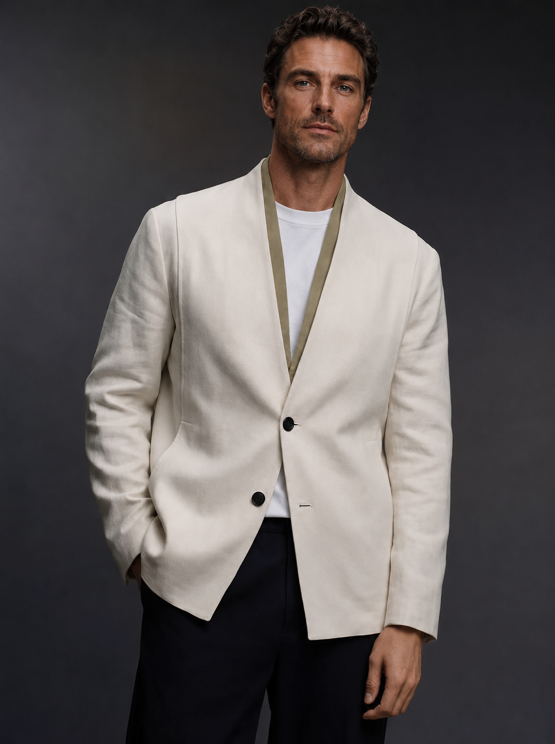 Minimalist Layered Breathable Suit Jacket
