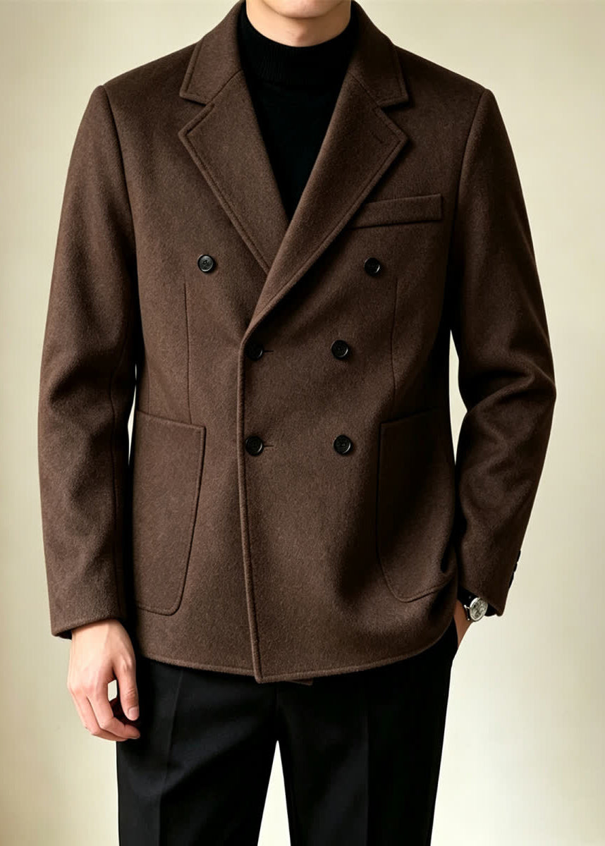 Men’s Double-Breasted Wool-Blend Blazer