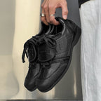 Flap Design Casual Leather Shoes