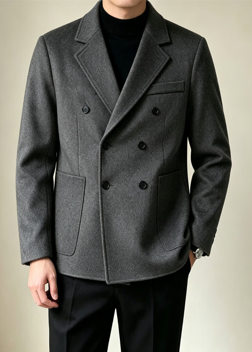 Men’s Double-Breasted Wool-Blend Blazer