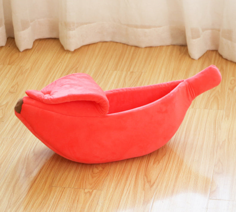 Banana-Shaped Pet Bed