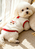 Soft Plush Pet Vest for Dogs & Cats – Breathable Derong Cotton Anti-Shedding Outfit