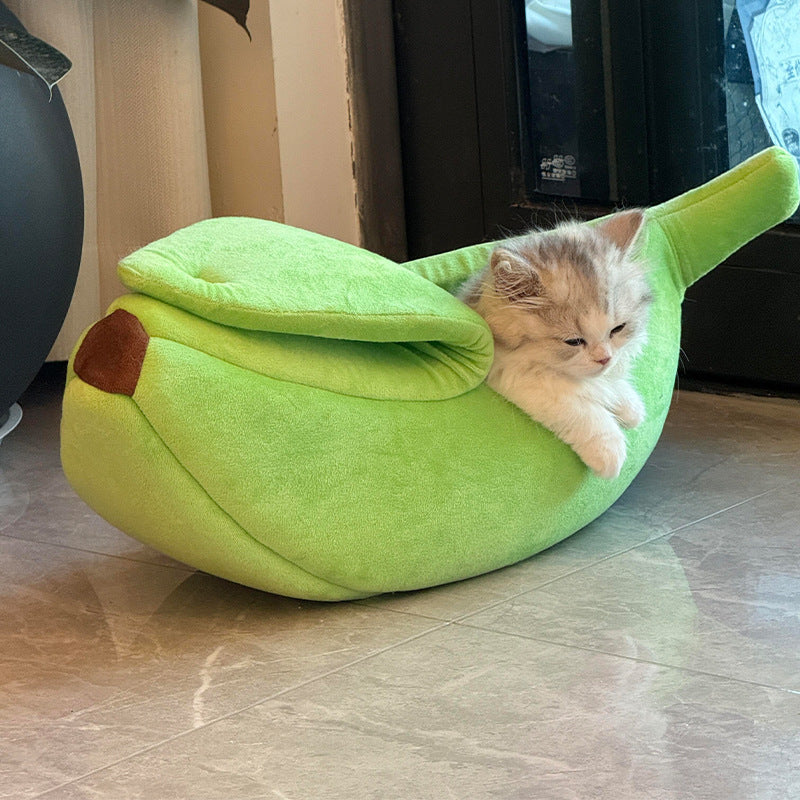 Banana-Shaped Pet Bed