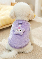 Soft Plush Pet Vest for Dogs & Cats – Breathable Derong Cotton Anti-Shedding Outfit