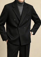 Men’s Double-Breasted Wool-Blend Blazer