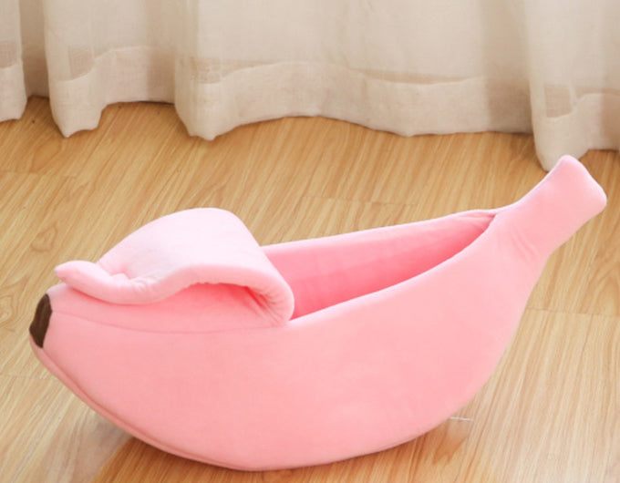 Banana-Shaped Pet Bed