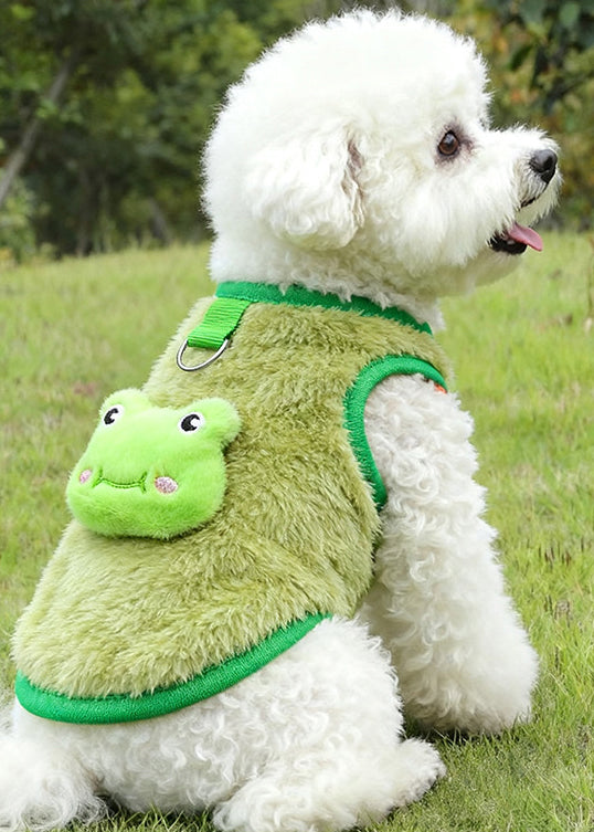 Soft Plush Pet Vest for Dogs & Cats – Breathable Derong Cotton Anti-Shedding Outfit