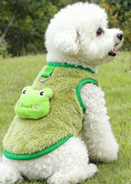 Soft Plush Pet Vest for Dogs & Cats – Breathable Derong Cotton Anti-Shedding Outfit