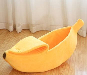 Banana-Shaped Pet Bed