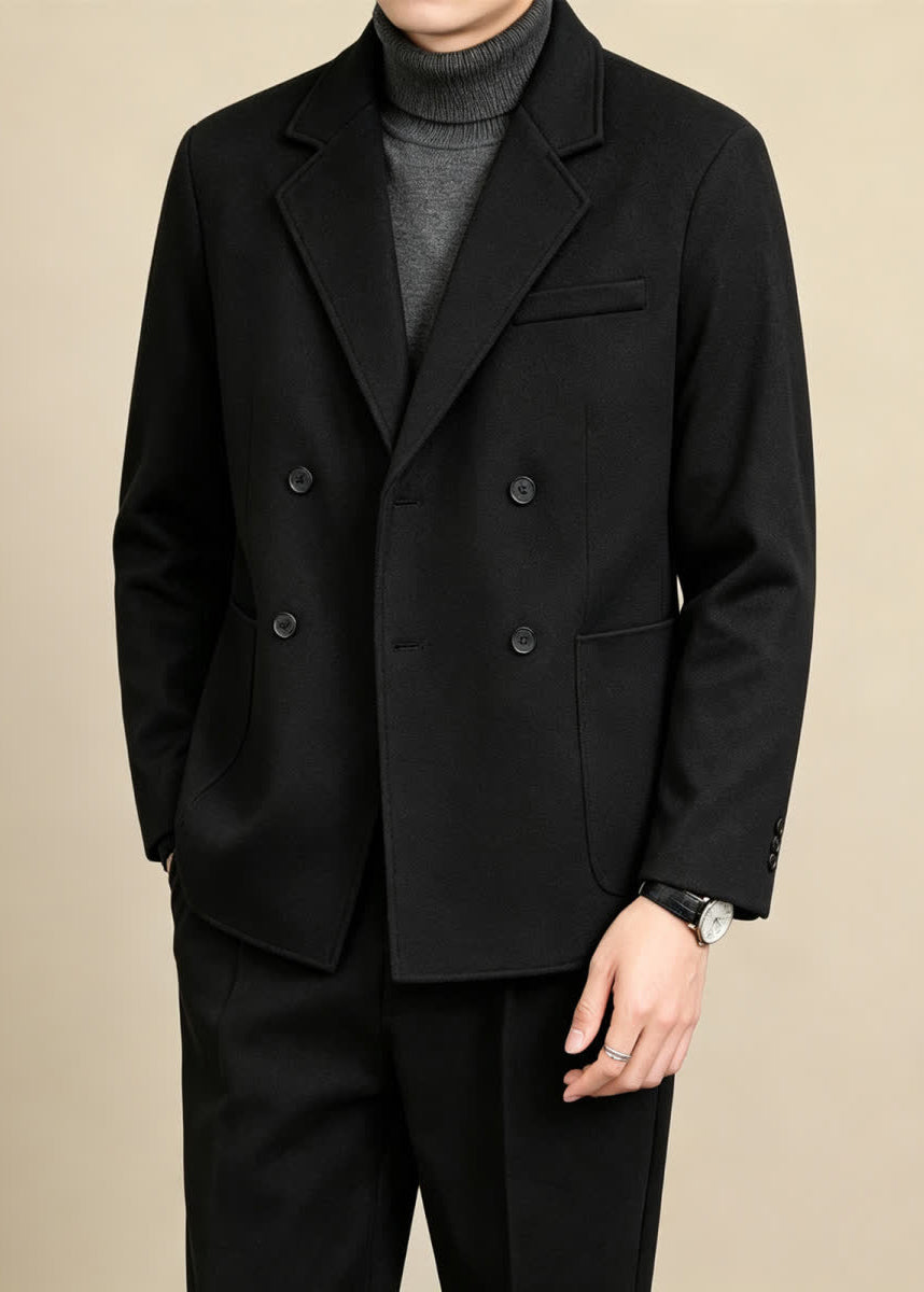 Men’s Double-Breasted Wool-Blend Blazer
