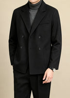Men’s Double-Breasted Wool-Blend Blazer