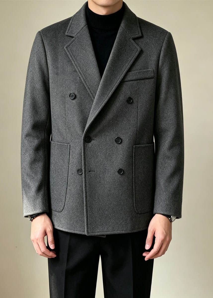 Men’s Double-Breasted Wool-Blend Blazer