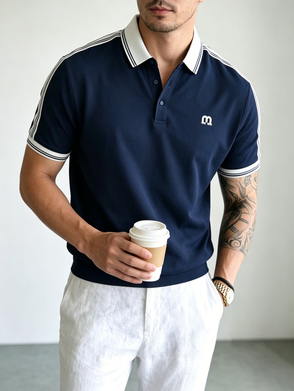 Men's Commuter Comfortable Lapel Polo Shirt
